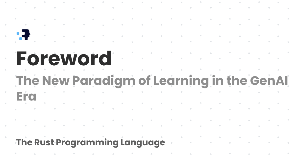 Foreword | The Rust Programming Language